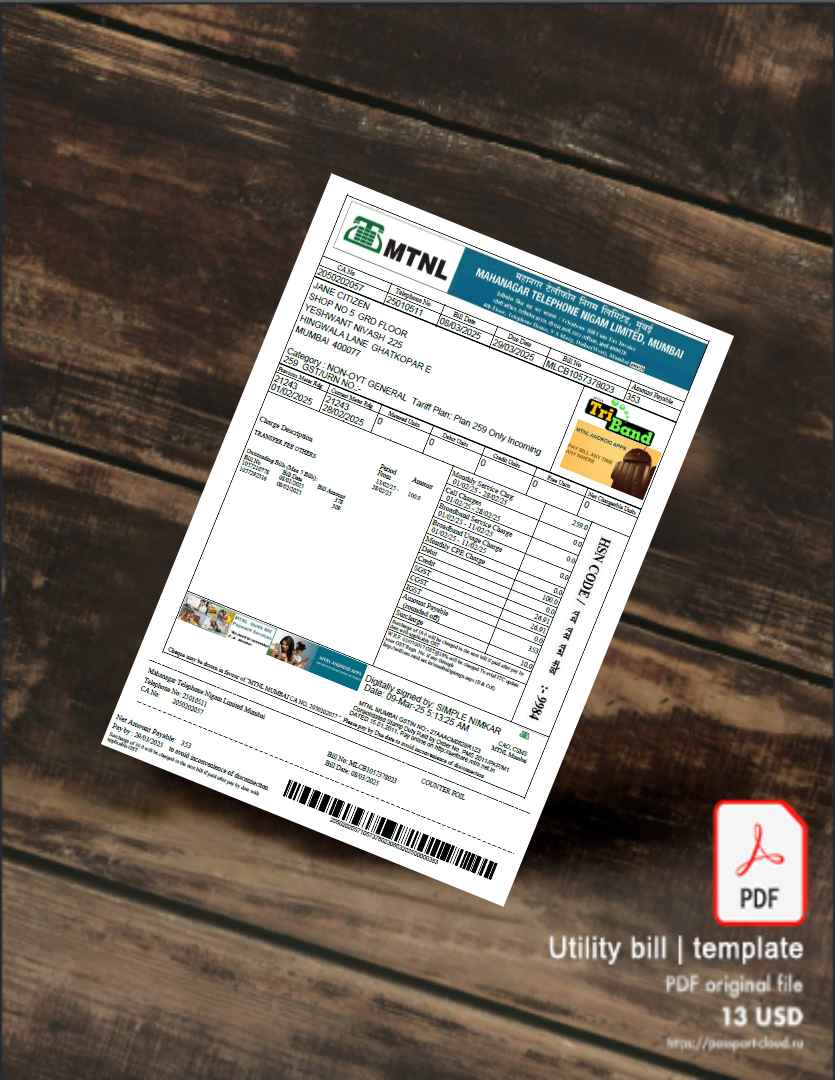 Utility bill | Albanian Power | Albania